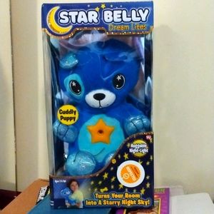 Blue plush dog